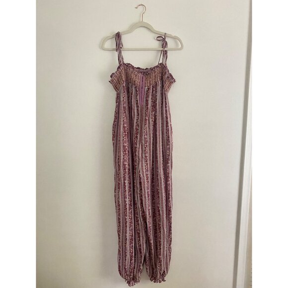 Free People Pink Striped Jumpsuit - Picture 3 of 11